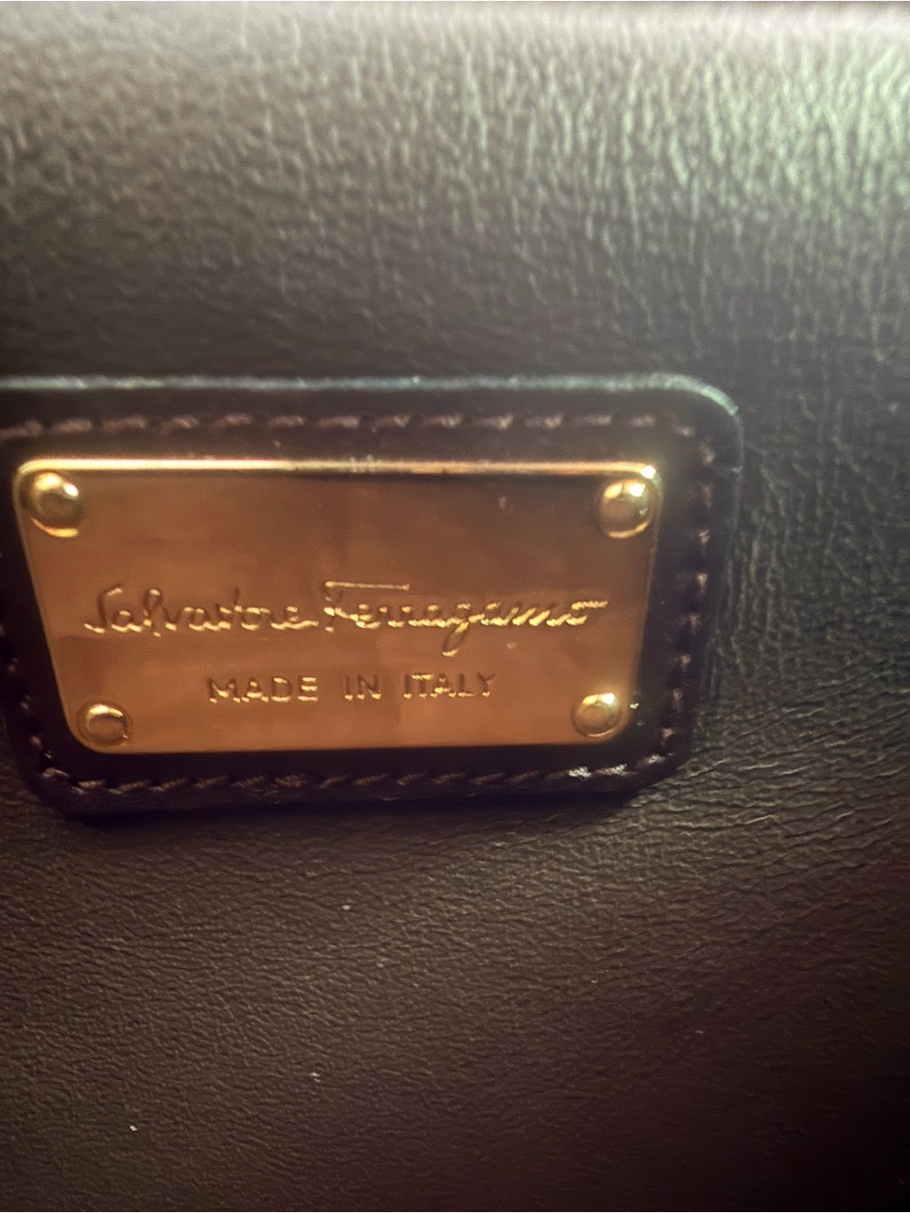 Salvatore Ferragamo Tricolor Blue Brown Leather Sofia Satchel and Shoulder Bag - Picture 11 of 16